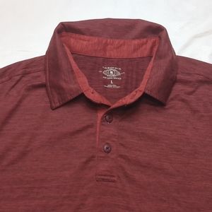 G.H. Bass Shirt Men's Large Maroon Short Sleeve Hard Service Polo Men Casual.